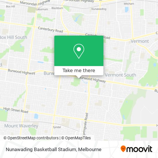 Nunawading Basketball Stadium map