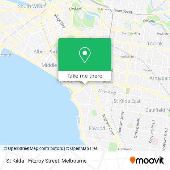 Mapa St Kilda - Fitzroy Street