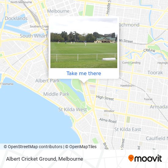 Albert Cricket Ground map