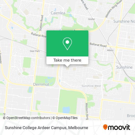 Mapa Sunshine College Ardeer Campus