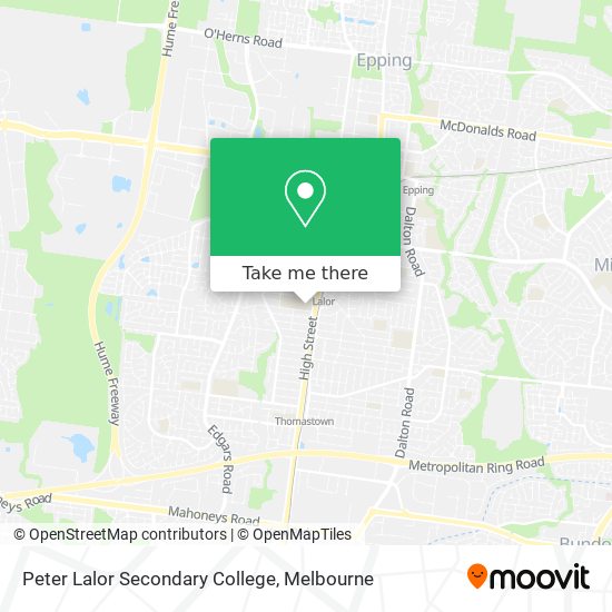 Peter Lalor Secondary College map