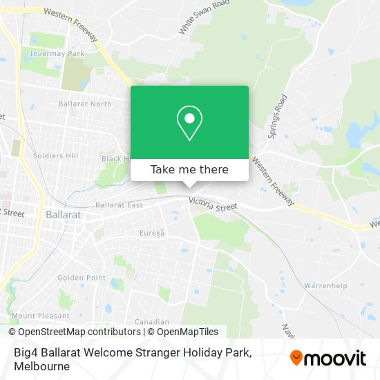 Big4 Ballarat Welcome Stranger Holiday Park map