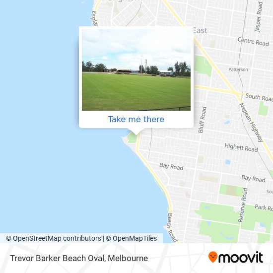 Trevor Barker Beach Oval map