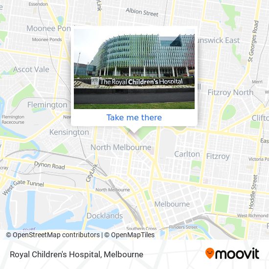Mapa Royal Children's Hospital