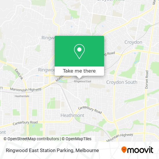 Mapa Ringwood East Station Parking