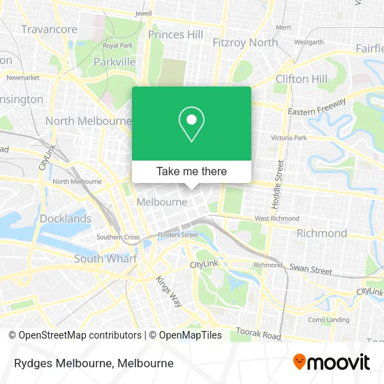 Rydges Melbourne map