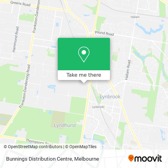 Bunnings Distribution Centre map