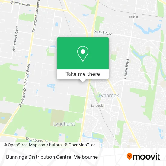 Bunnings Distribution Centre map