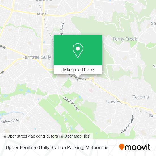 Mapa Upper Ferntree Gully Station Parking