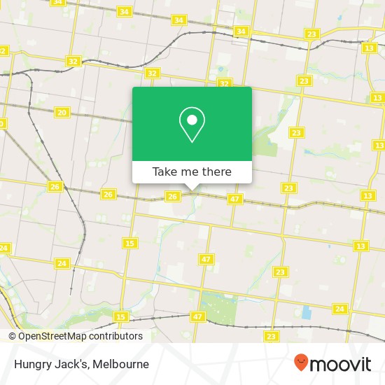 Hungry Jack's map