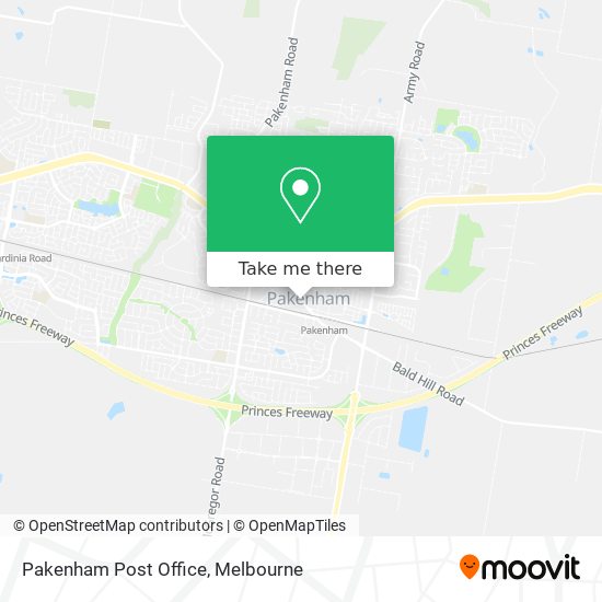 Pakenham Post Office map