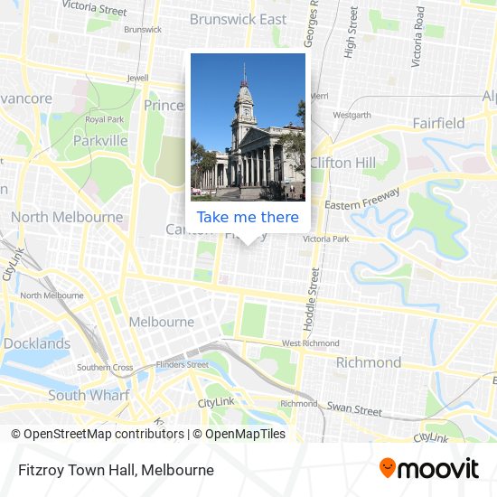 Mapa Fitzroy Town Hall