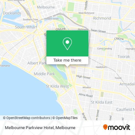 Mapa Melbourne Parkview Hotel