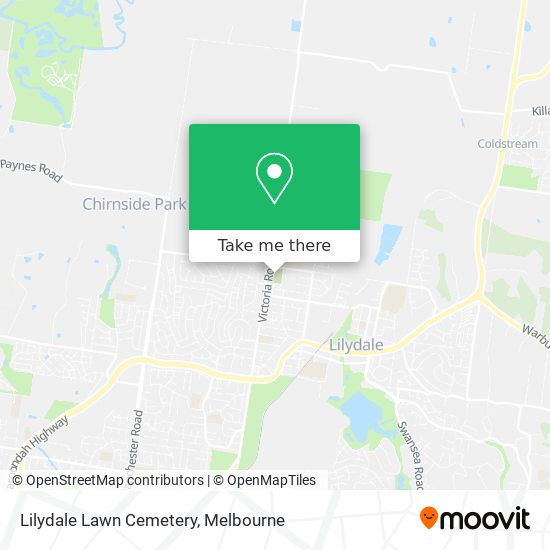 Lilydale Lawn Cemetery map