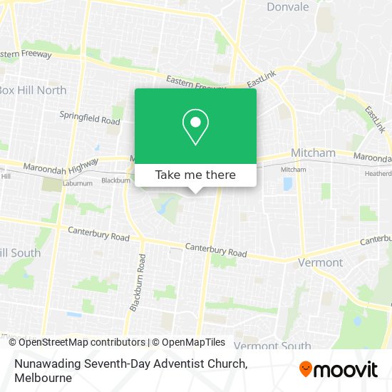 Nunawading Seventh-Day Adventist Church map