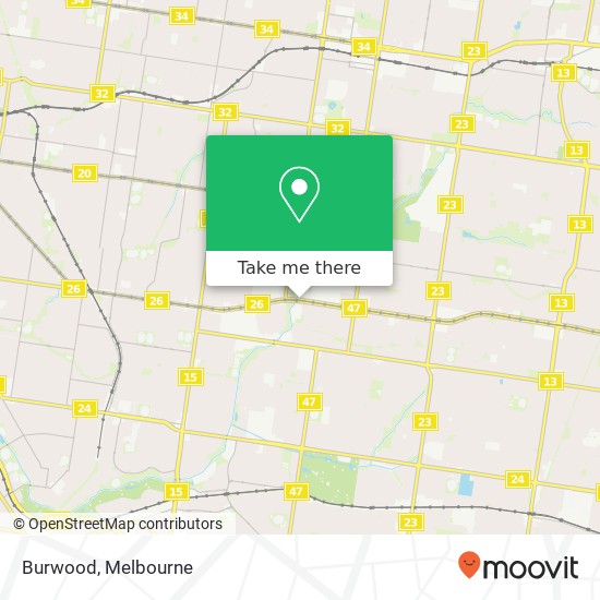 Burwood map