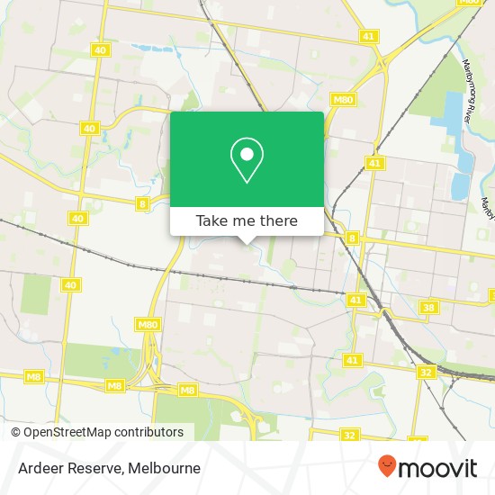 Mapa Ardeer Reserve