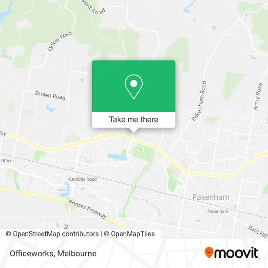 Mapa Officeworks