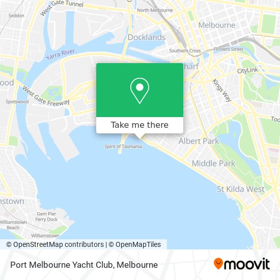 Port Melbourne Yacht Club map