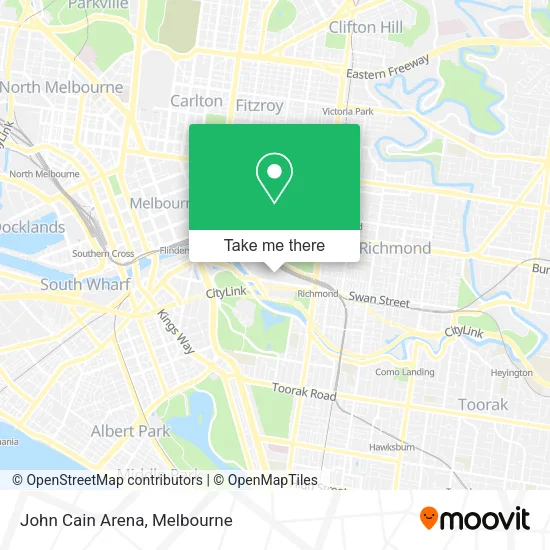 John Cain Arena map
