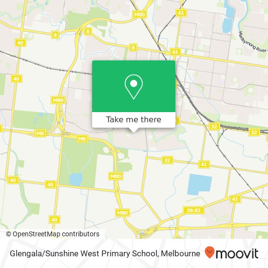 Glengala / Sunshine West Primary School map