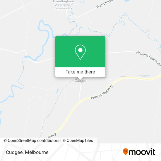 Mapa Cudgee