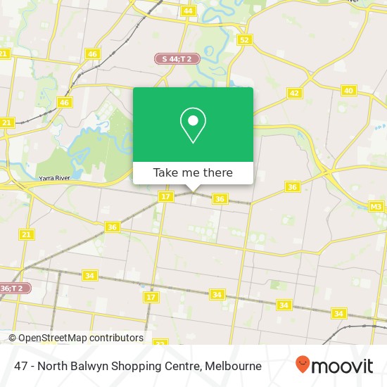 Mapa 47 - North Balwyn Shopping Centre