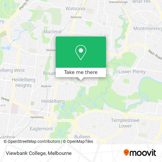 Viewbank College map