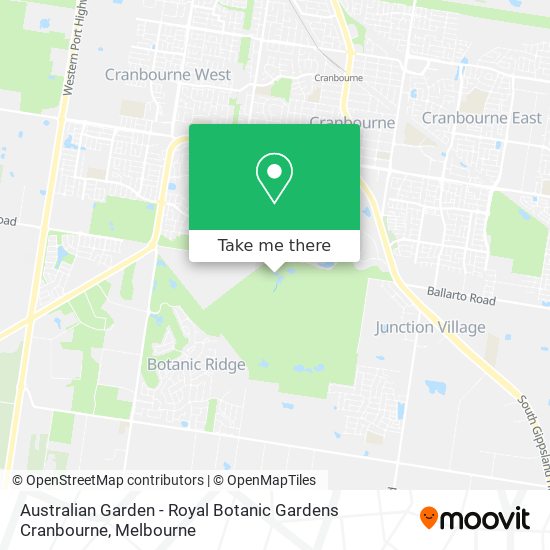 Australian Garden - Royal Botanic Gardens Cranbourne map