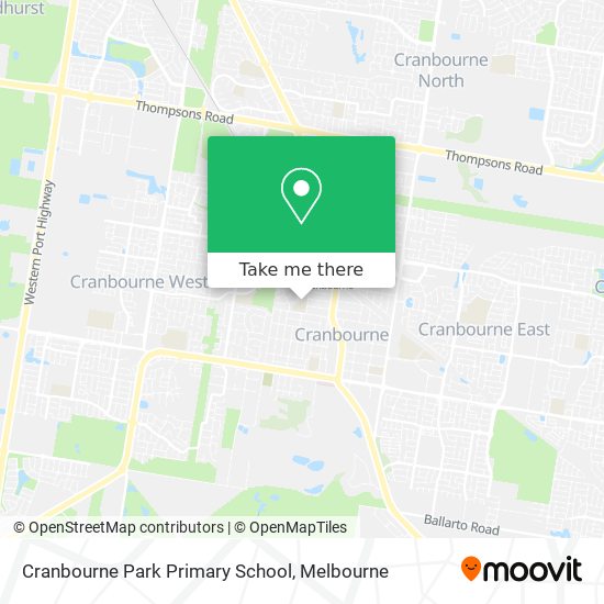 Cranbourne Park Primary School map