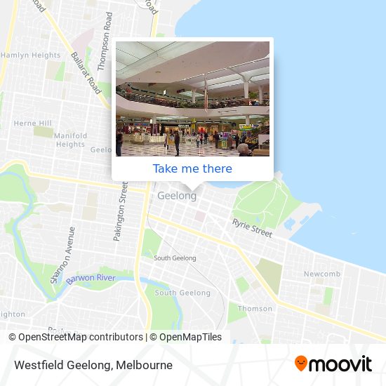 Westfield Geelong map