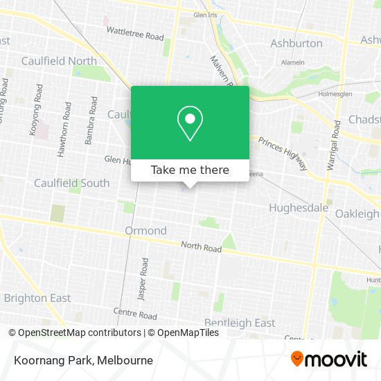 Koornang Park map