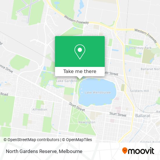 North Gardens Reserve map