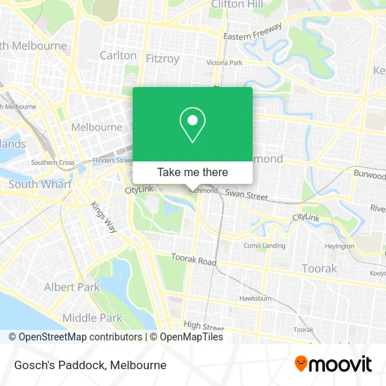 Mapa Gosch's Paddock