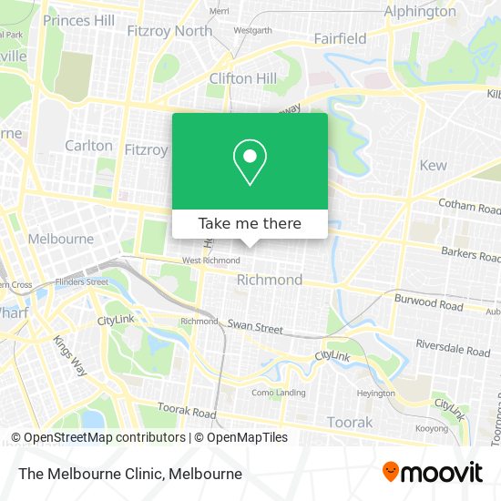 Mapa The Melbourne Clinic