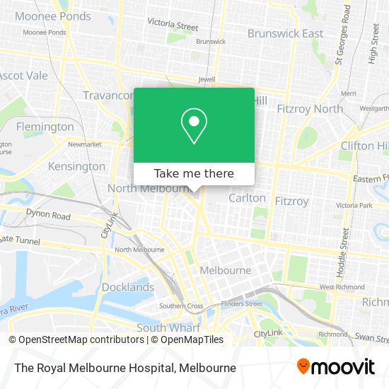 Mapa The Royal Melbourne Hospital