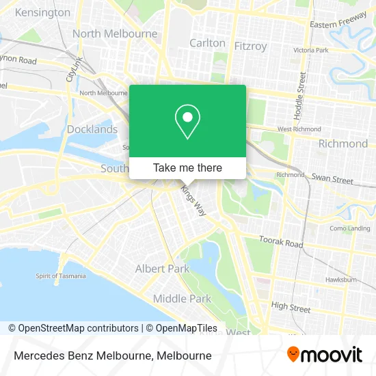 Mercedes Benz Melbourne map