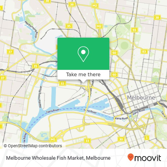 Mapa Melbourne Wholesale Fish Market