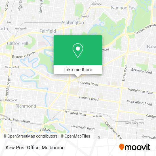 Mapa Kew Post Office