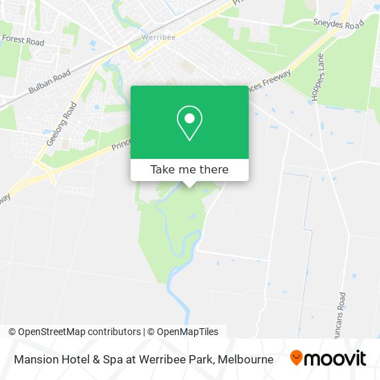 Mapa Mansion Hotel & Spa at Werribee Park