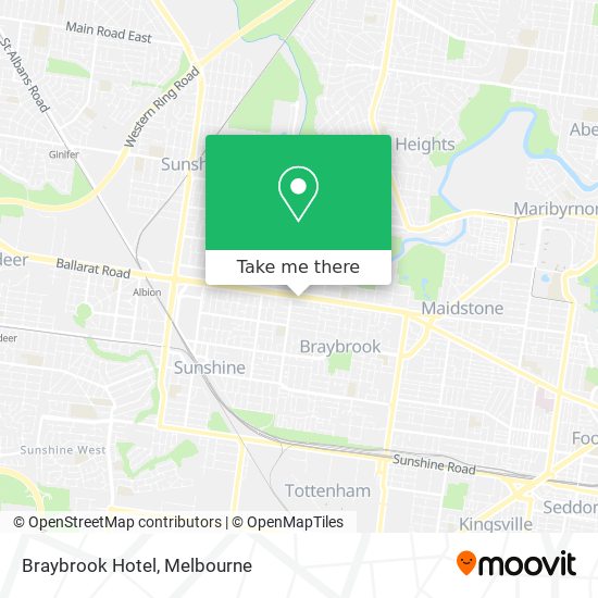 Mapa Braybrook Hotel