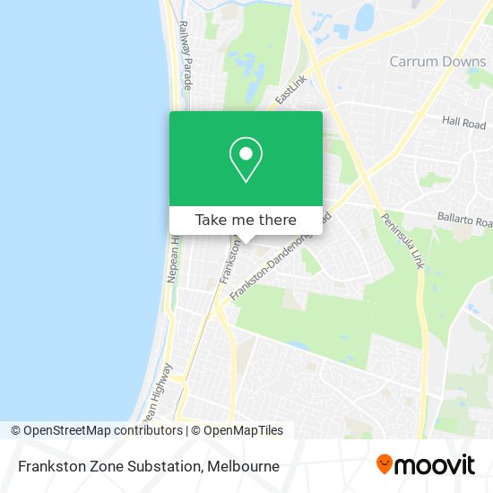 Frankston Zone Substation map