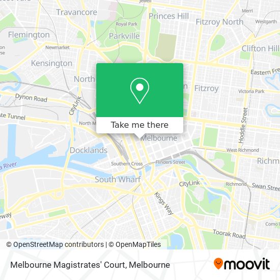 Melbourne Magistrates' Court map