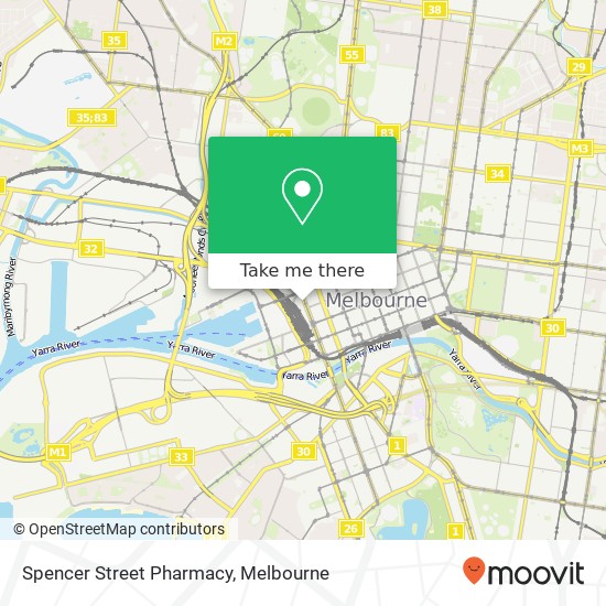 Mapa Spencer Street Pharmacy