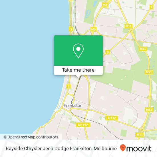 Mapa Bayside Chrysler Jeep Dodge Frankston