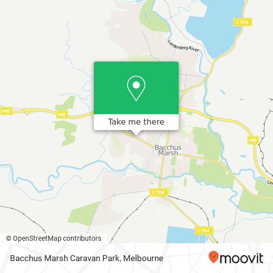 Mapa Bacchus Marsh Caravan Park