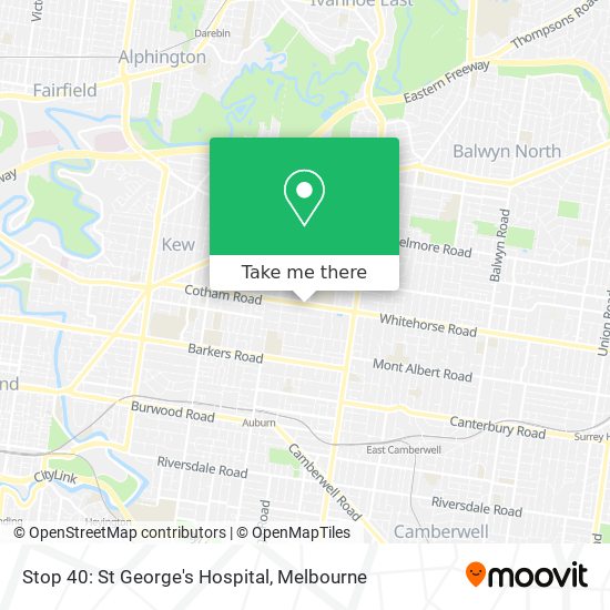 Stop 40: St George's Hospital map