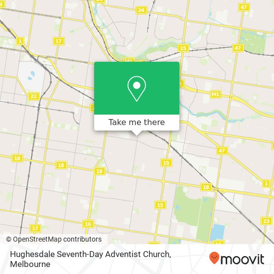 Hughesdale Seventh-Day Adventist Church map