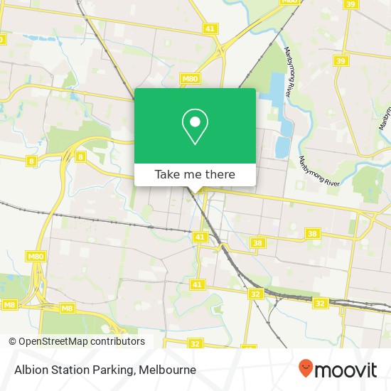 Mapa Albion Station Parking