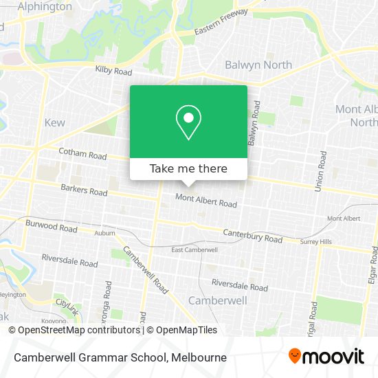 Camberwell Grammar School map